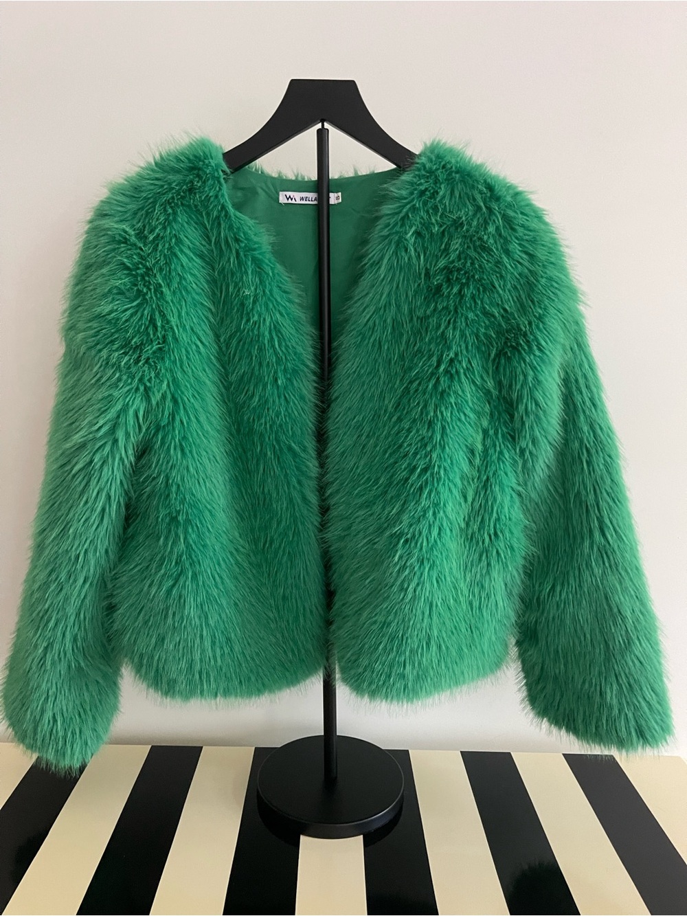Emerald Green Faux Fur Teddy Jacket